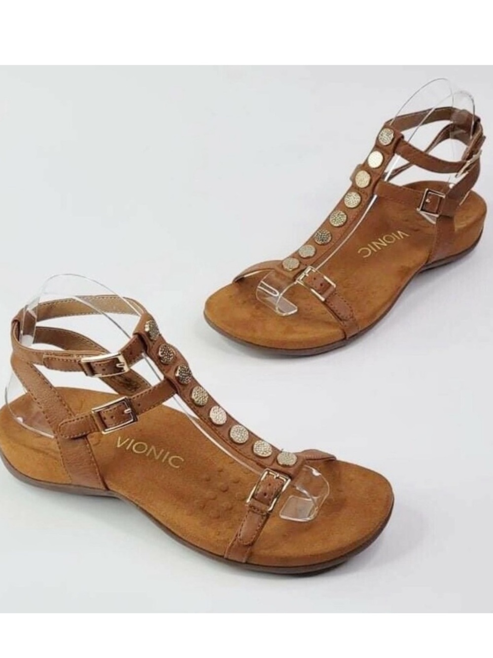 Vionic Hailey Gladiator Sandals Women’s Size 7 Tan Gold